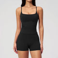 2 Piece Shaved Yoga Sets Women Hip Lifting Shorts Fitness Suit Outdoor Leisure Running Slimming Sports Vest Workout Tracksuit