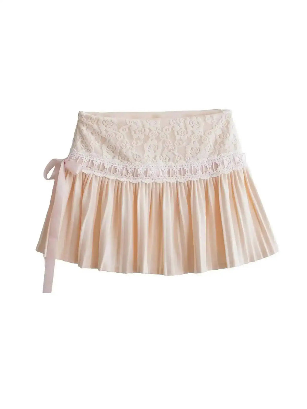 Design Sense Pure Love Girl Pink Cake Skirt Exquisite Sweet Lace Splicing Pleated Skirt Short Skirt Sweet Korean Women 2QEB