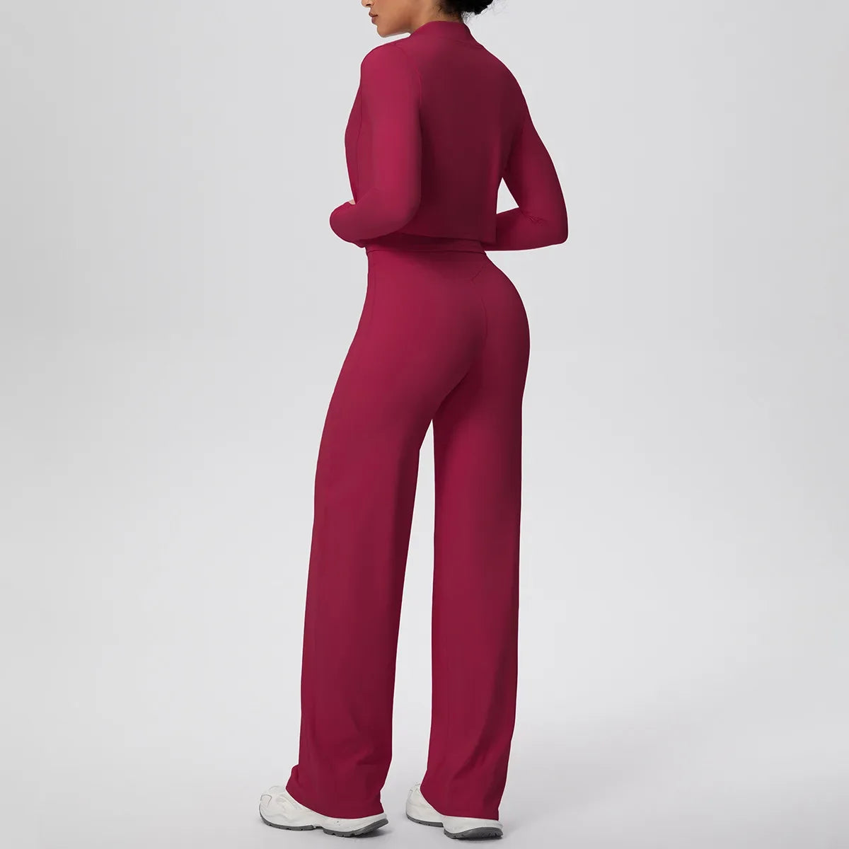 Yoga Set 3PCS Women Workout Sets Sportswear Gym Clothing Fitness zipper Long Sleeve High Waist Leggings Sports Suits Yoga Suit