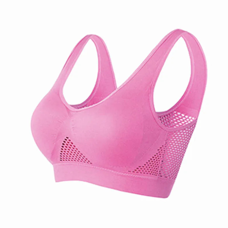 M-6XL Women Hollow Out Fitness Yoga Sports Bra For Running Gym Padded push up Seamless Top Athletic Vest brassiere