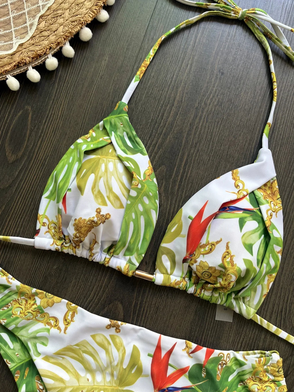 RUOTONSEPT 2024 Sexy Print Bandage Bikinis Set Women Swimsuit Two-piece Triangle Halter Swimwear Bathing Suit Brazilian Biquinis