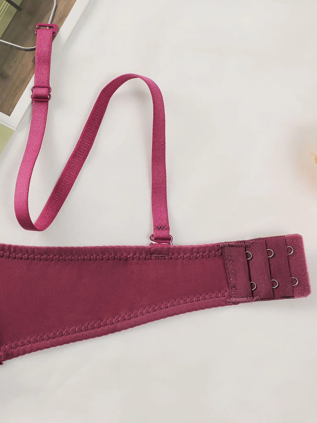 Women's sexy shell shaped bra with seamless gathering push ups and transparent shoulder straps for daily comfort underwear B2077