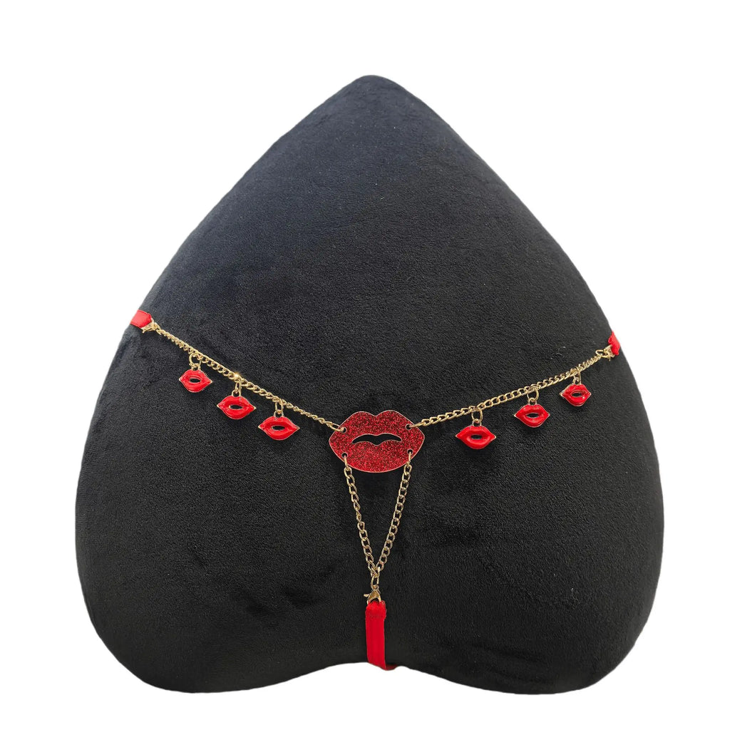 Rhinestones G String Girls Metal Chain Sexy Women Panties Gem Briefs Thong Lace Erotic Female Underwear Low Waist Intimates