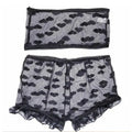 Strapless Bra Set Women Intimates Sheer Gauze Ruffles Lingerie Set Sexy Underwear Fancy Temptation Erotic Lingerie Bikini