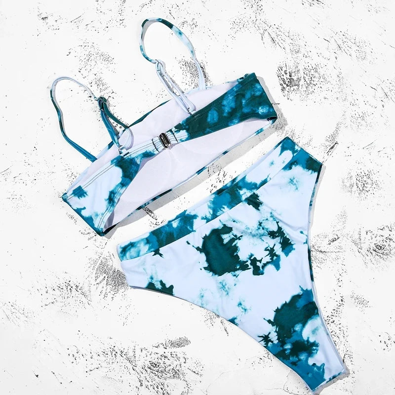 ZTVitality Sexy Bikinis Solid Push Up Bikini 2021 Hot Sale Padded Bra Straps High Waist Swimsuit Female Swimwear Women Biquini