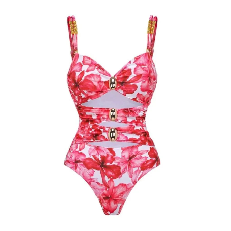 3D Flower One Piece Swimsuit and Skirt 2025 Sexy Swimwear Women Push Up Bodysuit Monokini Swim Suit Bathing Suit Beachwear
