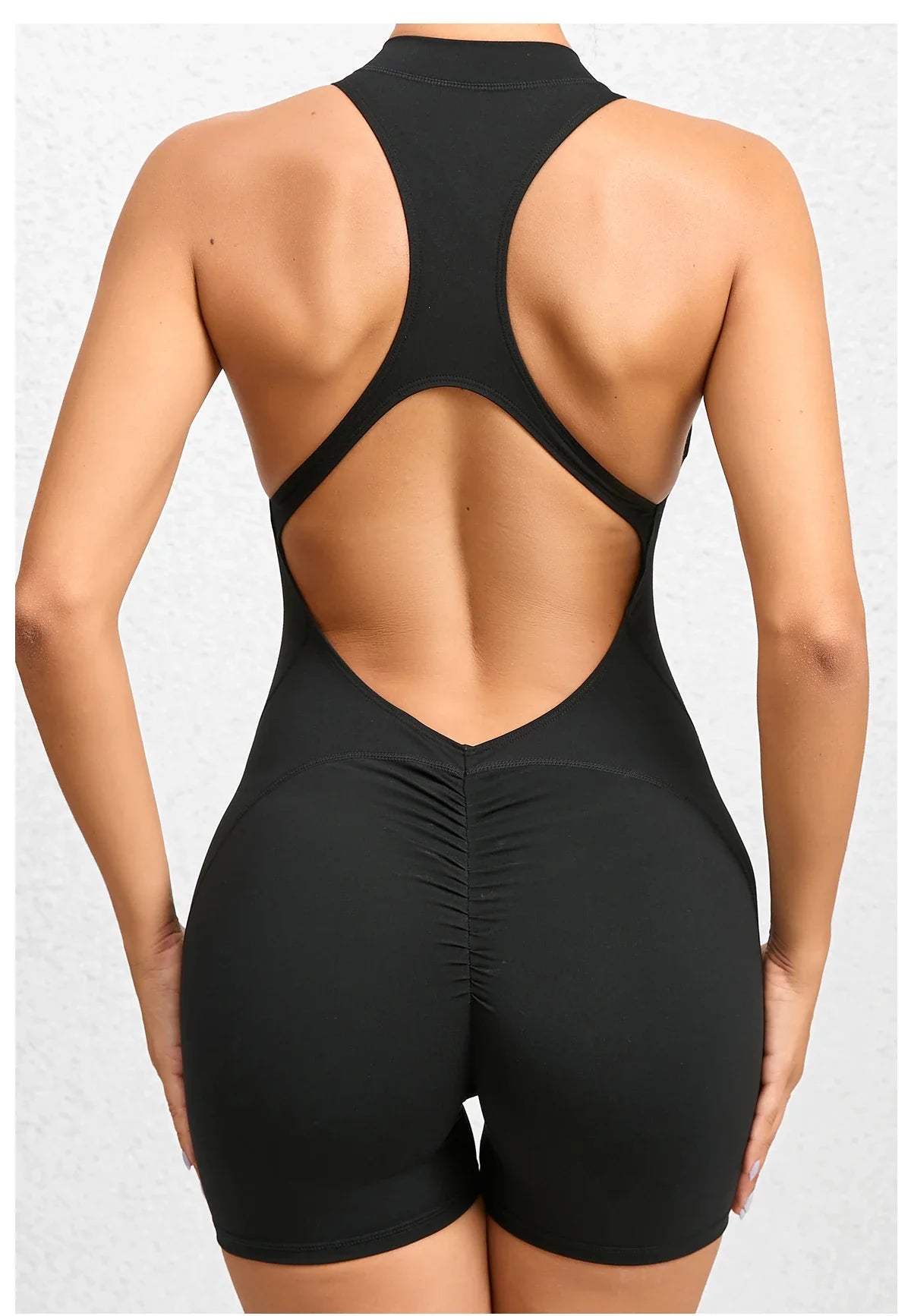 Women Yoga V Backless Jumpsuit Workout Bodysuit Sleeveless Gym Bodycon Sportswear Fitness Yoga Suit One Piece Outfit