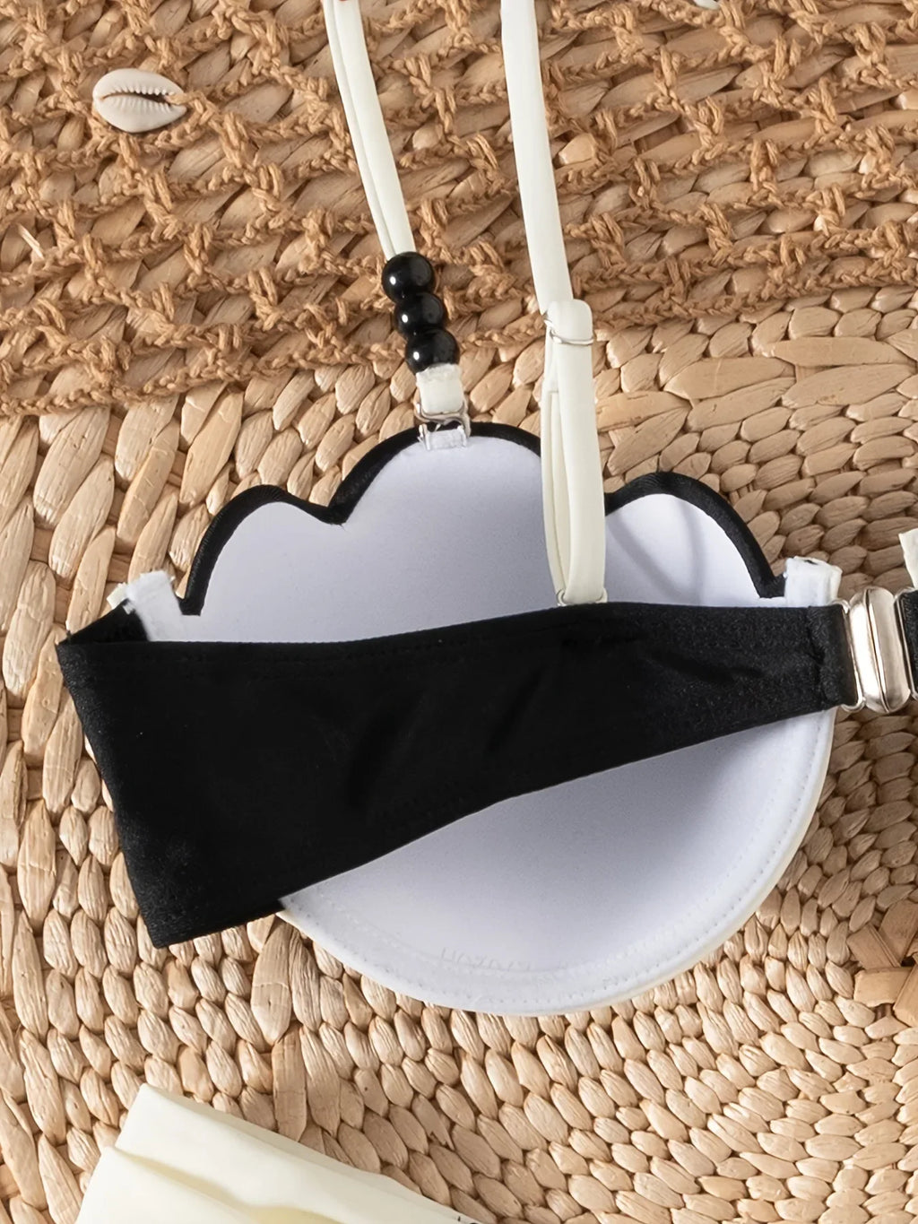 Sexy Coffee Contrast Ruffles Thong Bikini Set Women Hollow Out Push Up Underwire Bra Swimwear 2026 Summer Bathing Suit Swimsuit