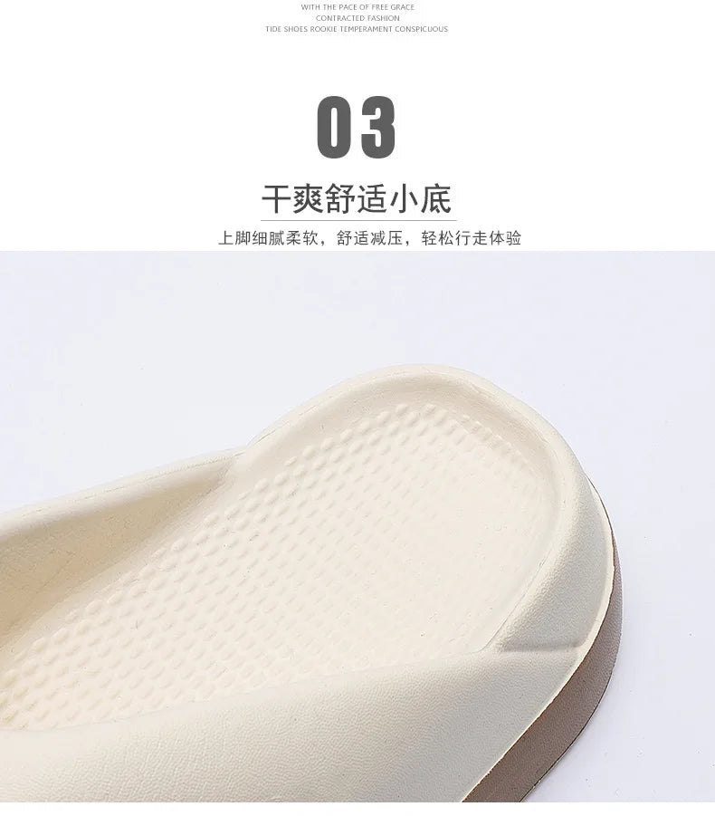 Woman Beach Flip Flops Fashion Summer Shoes 2025 Trend Girls Platform Sandals Soft EVA Non-slip Female Indoor Outdoor Slippers