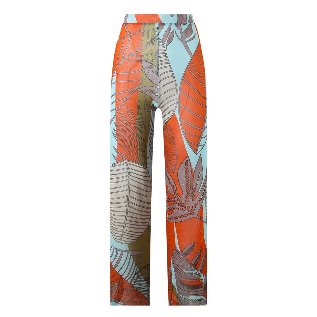 S - XXL New Printed Long Sleeve With Pants Women Swimwear One Piece Swimsuit Female Floral Padded Bather Bathing Suit Swim V7176