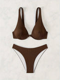 ZTVitality Sexy Solid Bikini Set 2024 New Arrival Biquini Push Up Undearwire Swimsuit Women Swimwear Summer Beachwear Brazliian