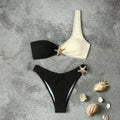 2024 Bikinis Push Up Women Swimsuits Sexy One Shoulder Swimwear Brazilian Bikini Set Thong Biquini Female Starfish Beachwear
