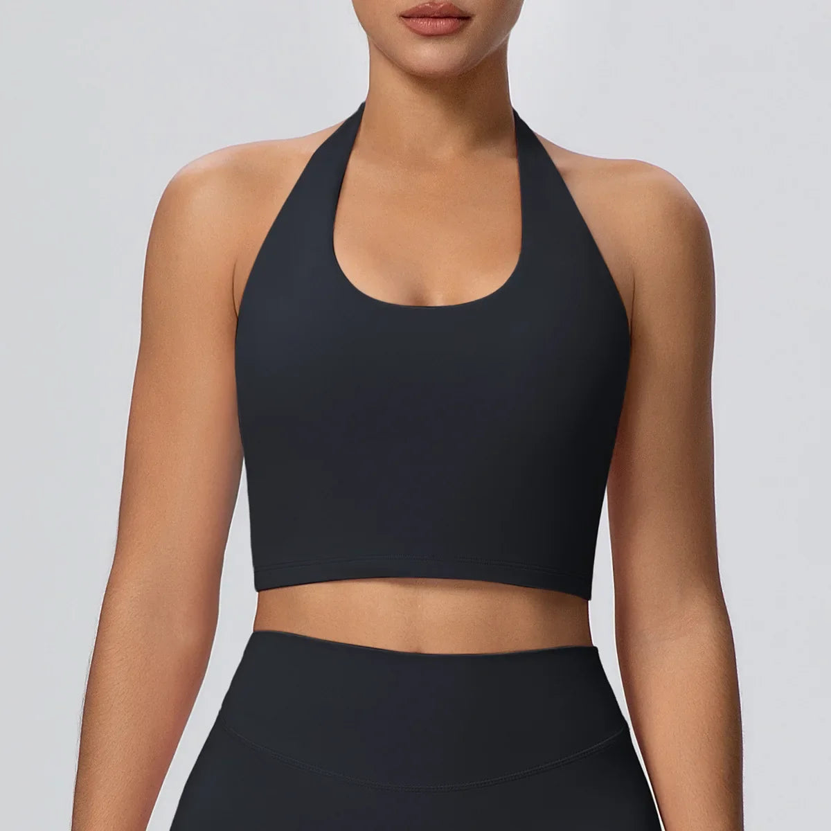 Sexy Gym Women's Sports Bra Breathable Hanging Neck Backless Sports Bra Women's Comfortable Exercise Pilates Training Yoga Top