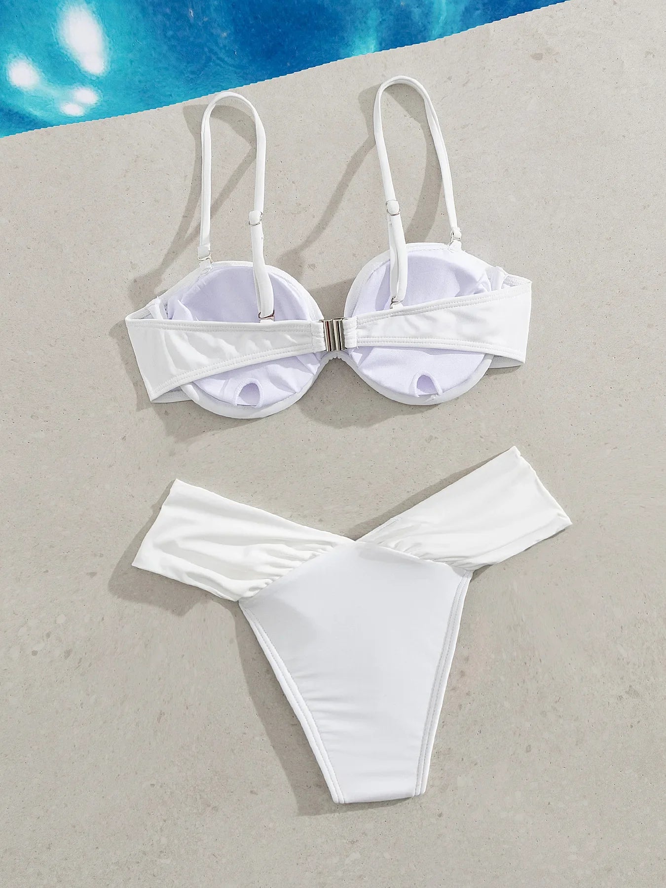 Sexy Pleate High Waist Bikini Set 2025 Women Halter Push Up Underwire Two Piece Swimsuit Summer Bathing Suit Swimwear Biquini