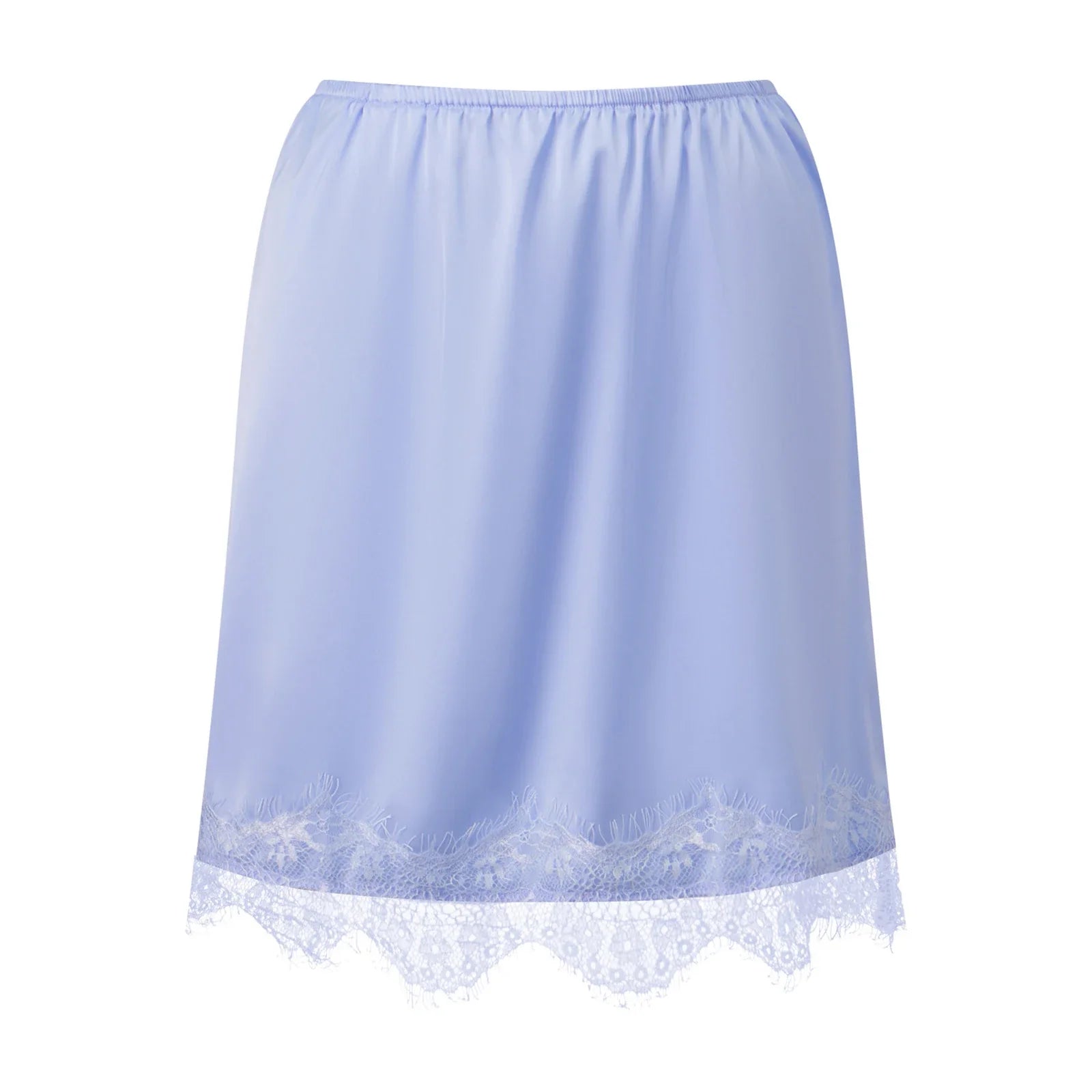Womens Casual Stylish High Waist Short Skirts olid Color Satin Lace Trim Mini Skirt for Daily Life Club Party and More