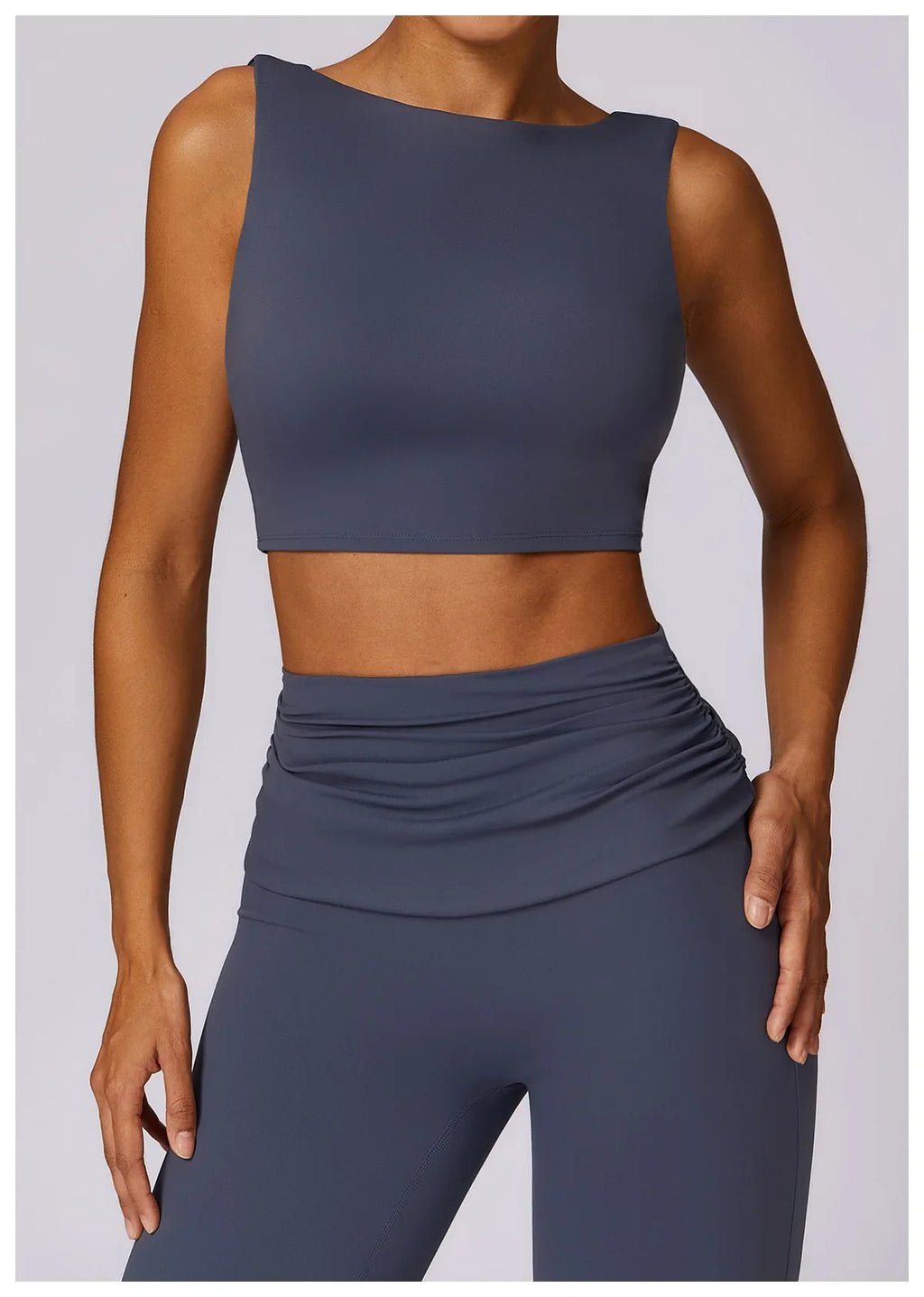 NCLAGEN Running Sports Bra Women High Support Open Back Yoga Breathable Slim Fit Fitness Pilates Tank Top With Removable Pads