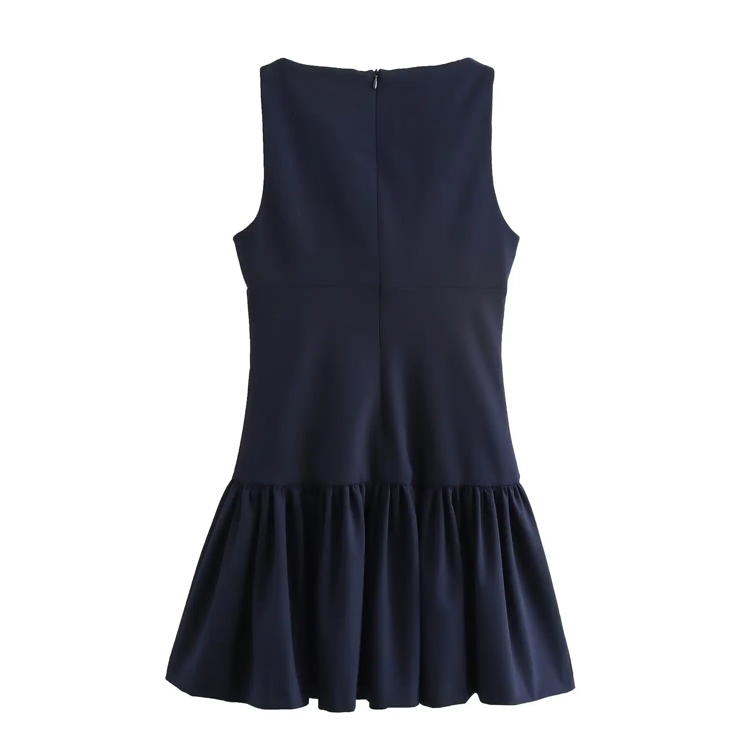 Foridol Bowknot Pleated Tank Short Dress for Women Sleeveless Casual Party Short Dress Female Casual Autumn Winter Dress