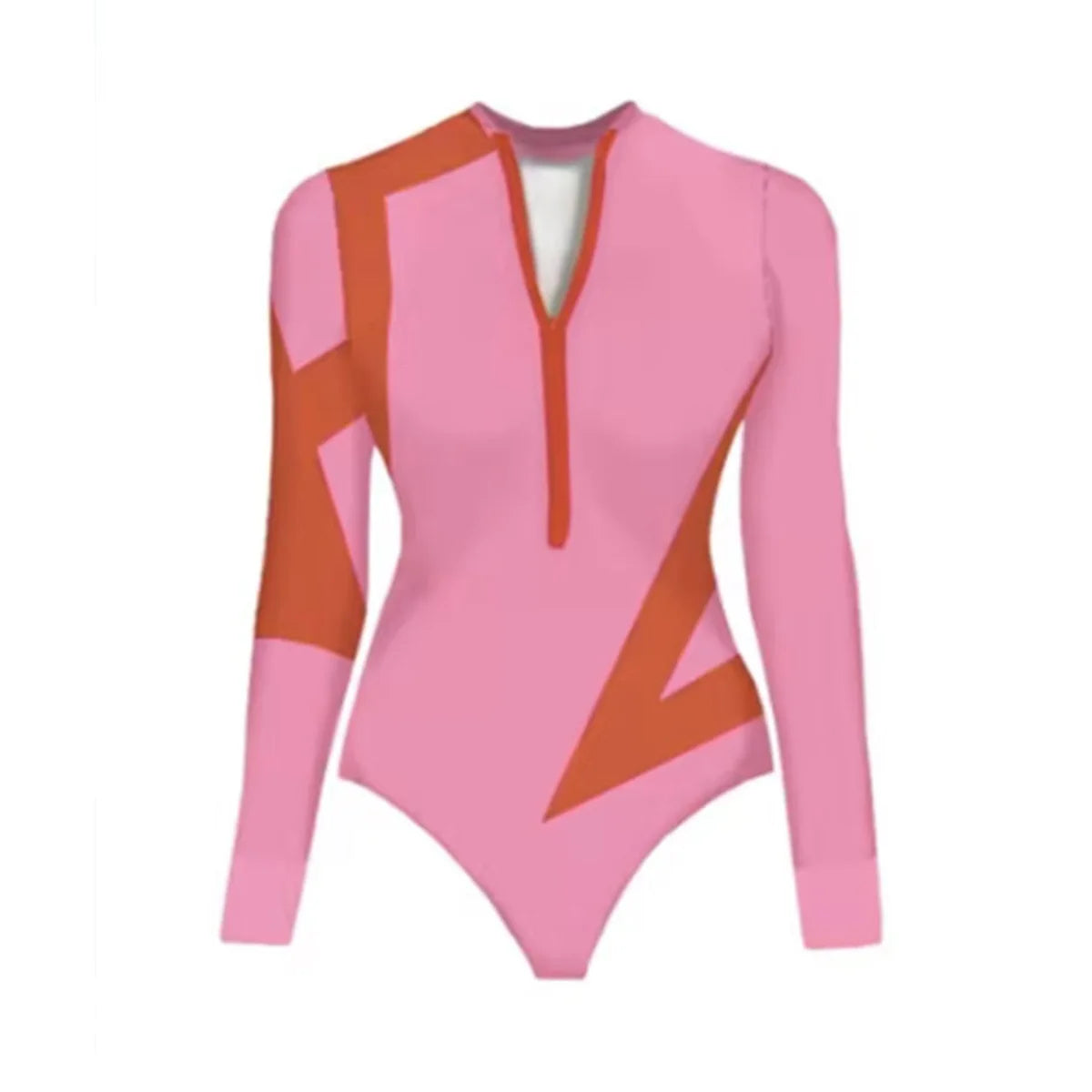 2024 One Piece Surfing Swimsuit Rashguards Women Sexy Swimming Suit Sport Floral Long Sleeves Swimwear Monokini Bathing Suit