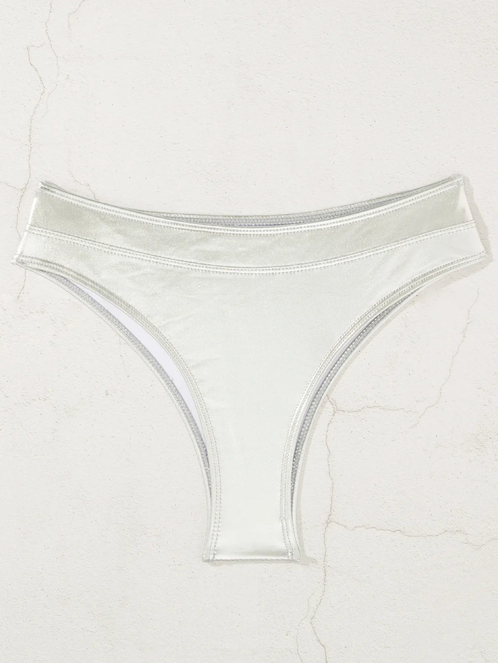 sexy metallic bandeau bikinis sets two pieces 2026 high waist thong swimsuit female bathing suit swimwear biquini tankini