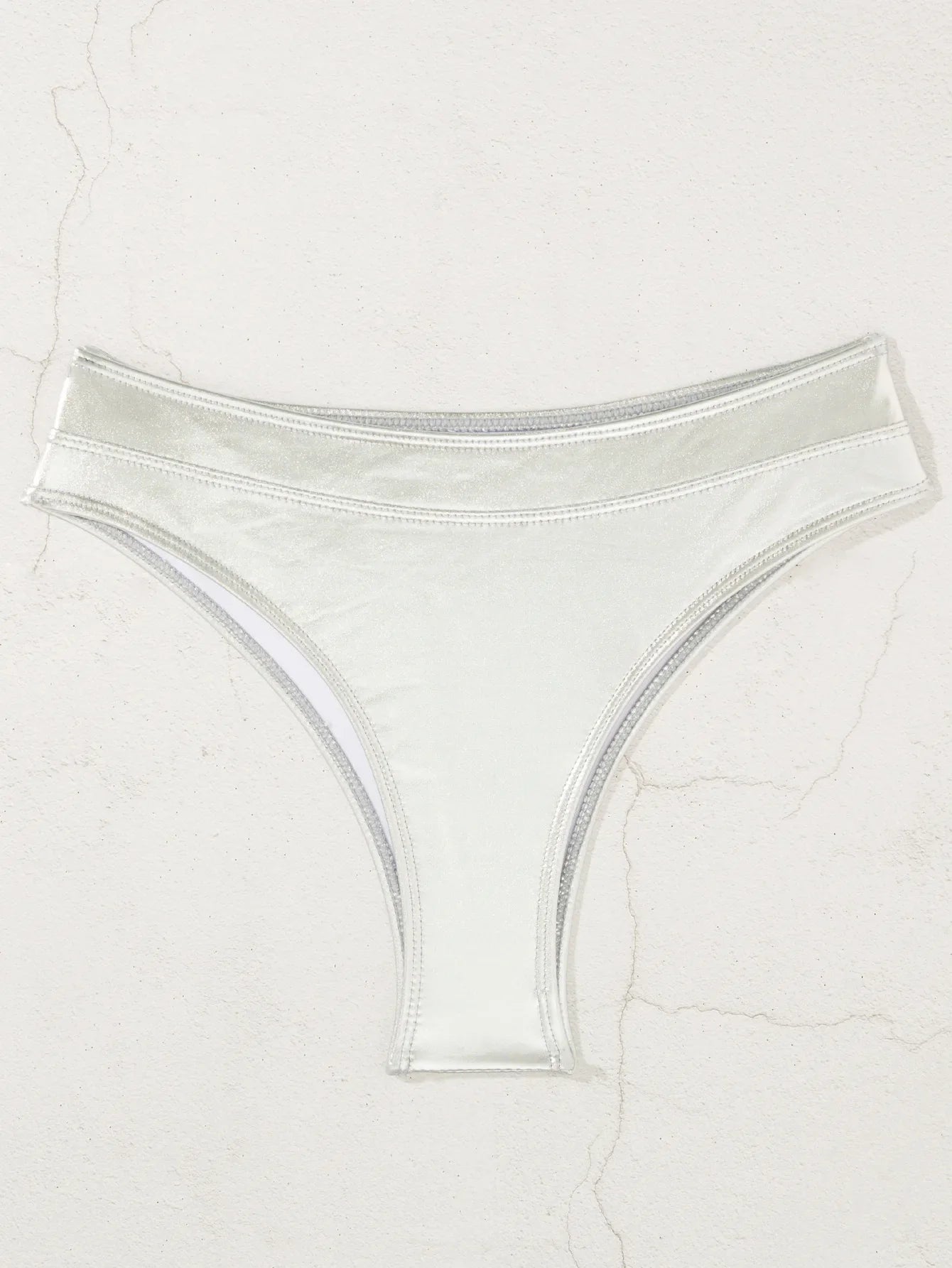 sexy metallic bandeau bikinis sets two pieces 2026 high waist thong swimsuit female bathing suit swimwear biquini tankini