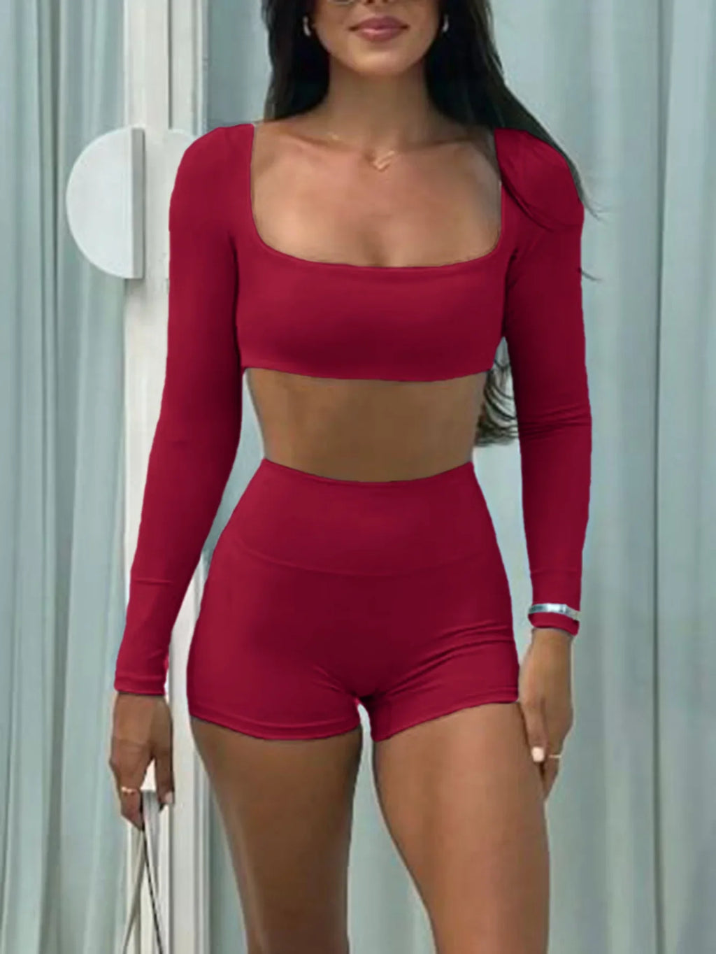 European and American yoga sports vest T-shirt shorts suit