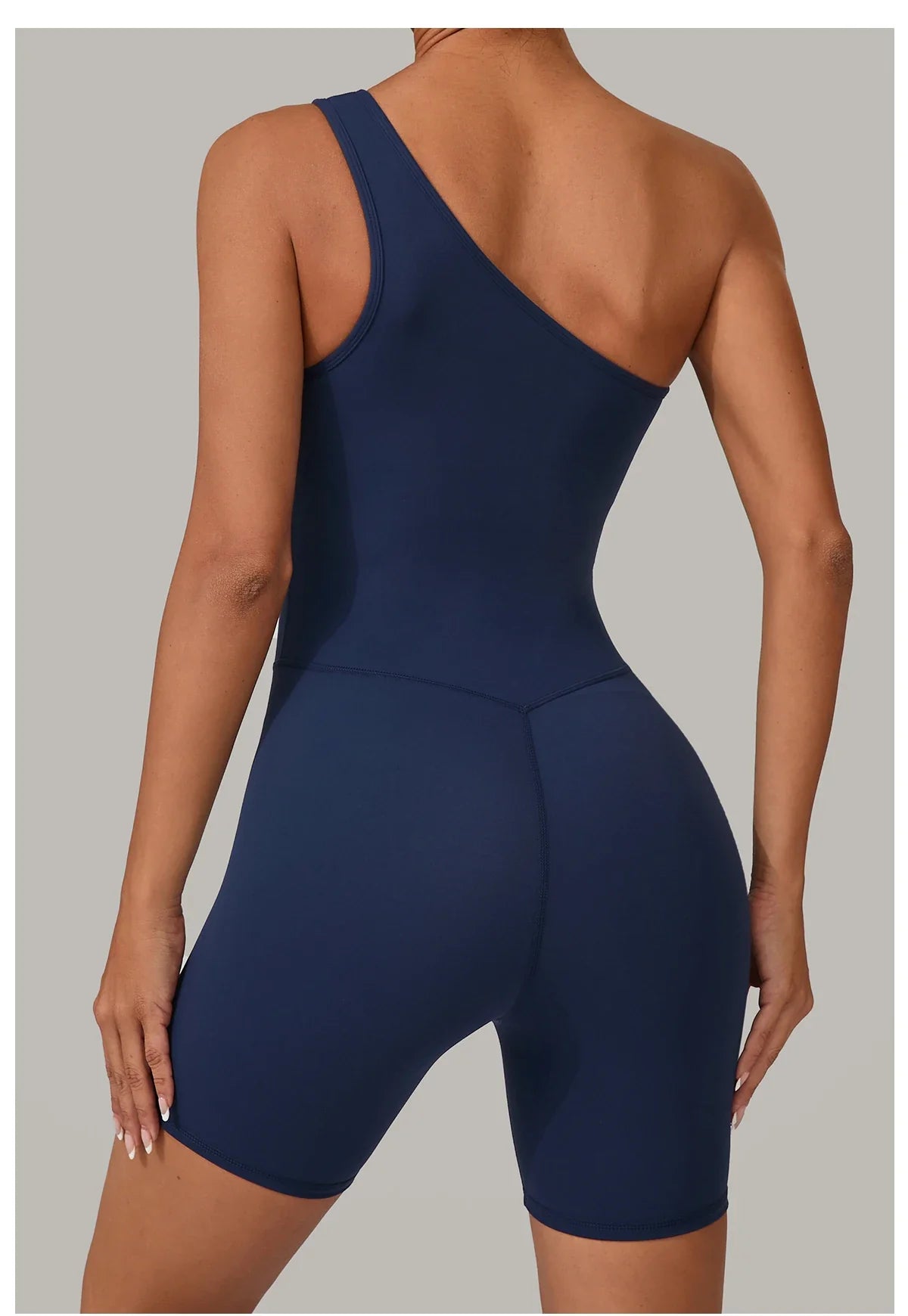 One Shoulder Women Sports Jumpsuit Sleeveless Yoga Rompers Backless Sportswear Women Workout One Piece Bodysuits Female