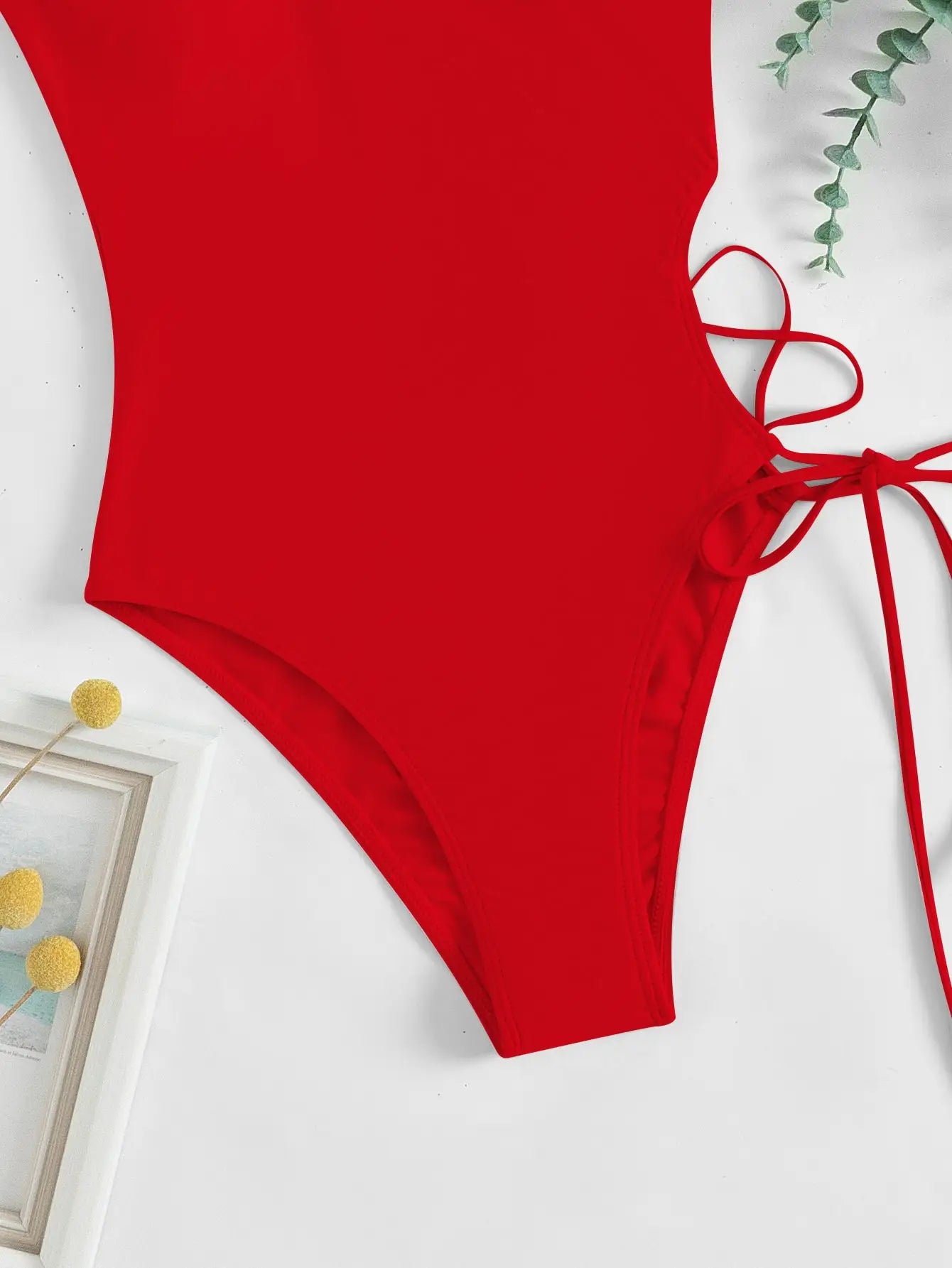 2026 Print Lace Up Back Swimsuit One Piece Solid Swimwear Women Bathing Swimming Suit Female Padded Summer Beachwear Bodysuit