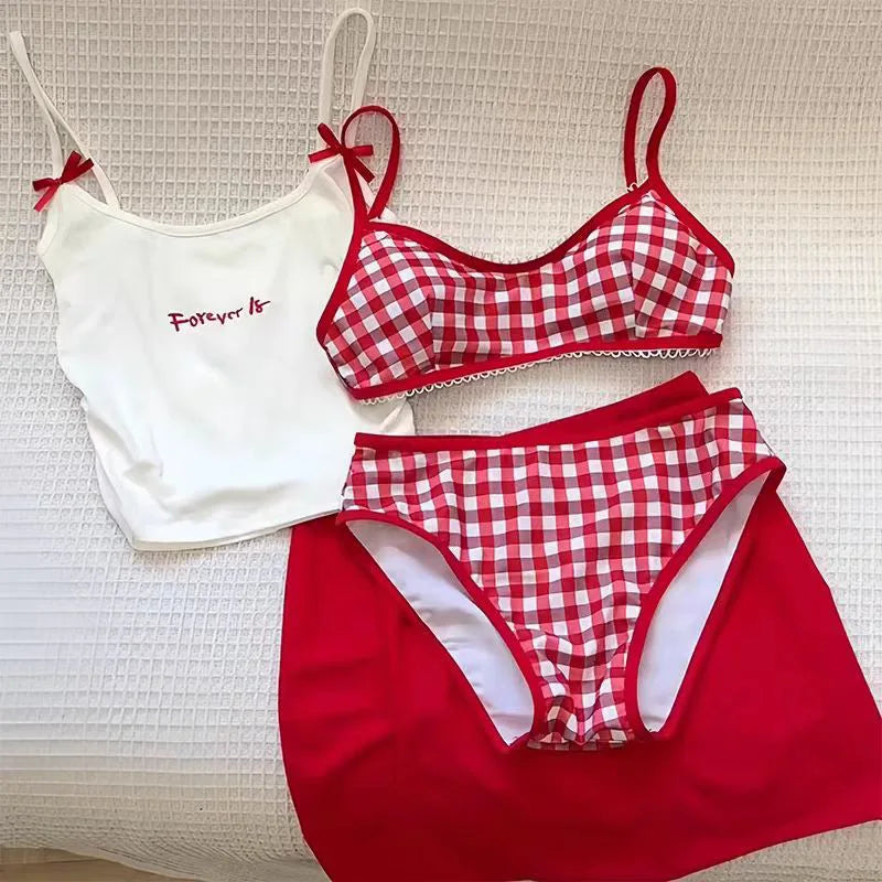 Summer New Pure Desire Style Spicy Girl Shoulder Strap Vest Women's Slim and Versatile Beach Resort Swimsuit