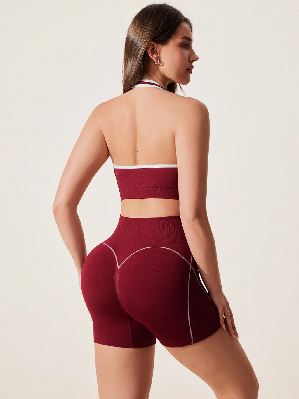 2pcs/set Yoga Sport Bra Shorts Set Sportswear Woman Gym High Waist Seamless Workout Shorts Leggings Activewear Women's Tracksuit