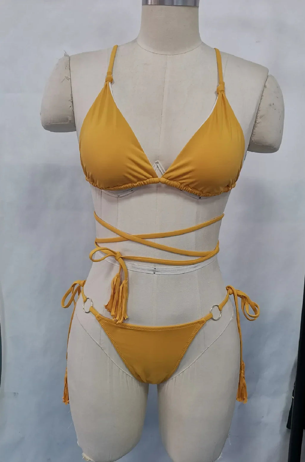 Print Triangle Bikini Set Women Split Swimwear Sexy Bandage Design Micro Bikini Beachwear Summer New Lady Swimming Bathing Suit