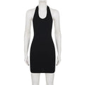 Sexy Halter Neck Backless Bodycon Mini Dress Women Sleeveless Tight Short Party Club Dress Summer Night Out Streetwear