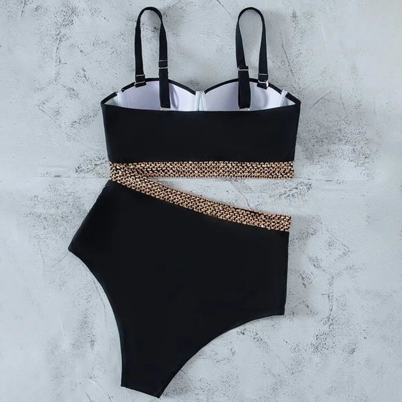 2025 Sexy Push Up Bra Cup Bikinis High Waist Bikini Female Swimsuit Women Swimwear Two-pieces Bikini set Bathing Suit Swim Lady