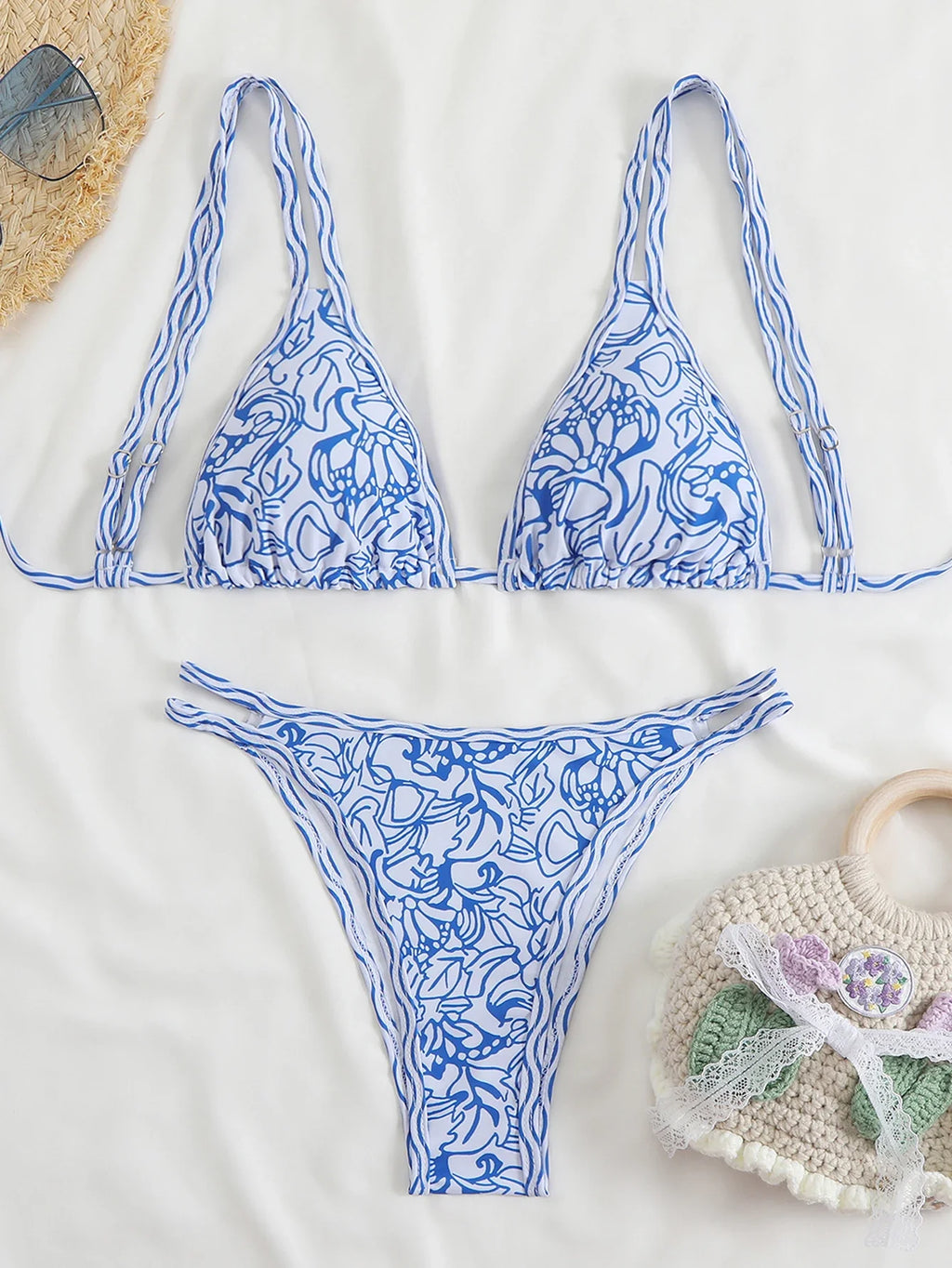 2026 Triangle Strappy Bikini Women Sexy Swimwear Female Brazilian Swimsuit Bathers Bathing Swimming Swim Suit Beachwear Summer