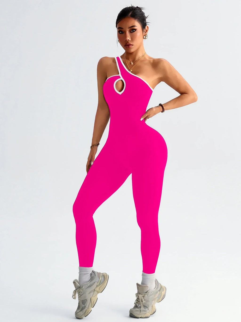 Women Seamless Yoga Jumpsuit Workout Bodysuit Tummy Control Butt-Lifting Gym Clothes Sleek Sportswear Striped Athletic Outfit
