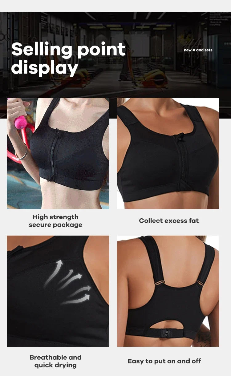 CZGUKE Yoga Fitness Bra Shock-absorbing Sports Bra Breathable and Quick Drying Training Running WOMEN'S Underwear