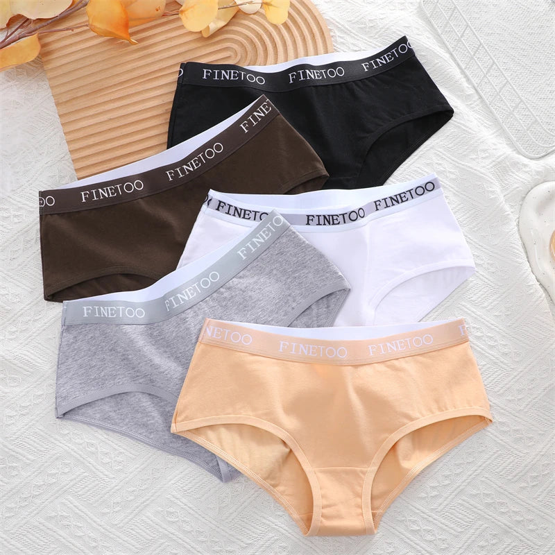 3Pcs Women's Cotton Briefs Letter Belt Underwear Women Panties Sexy Breathable Briefs Female Stretch Ladies Soft Lingerie
