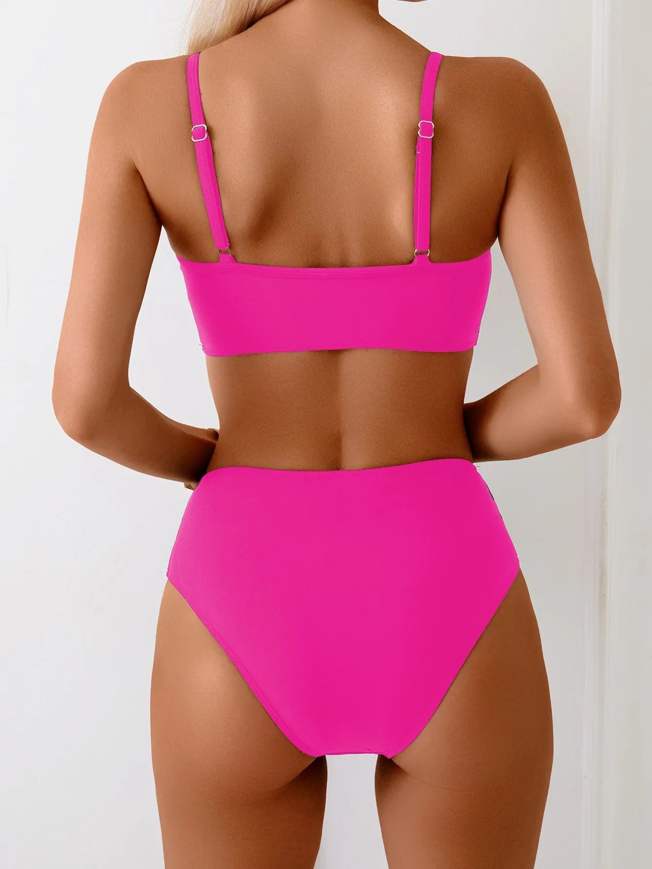 Sexy Black Metal V Wire Bikini Set 2026 Women Hollow Out Push Up Bra High Waist Swimsuit Beach Bathing Suit Two Piece Swimwear