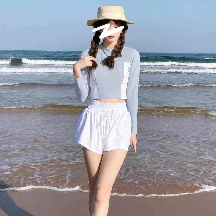Female Sexy Split Swimsuit, Two Piece Set for Covering The Belly and Slimming, Hot Spring Sports Swimsuit