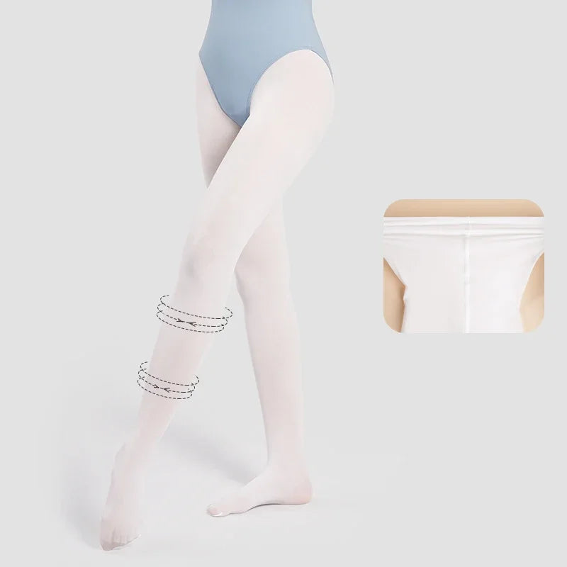 60D Ballet Tights Ballet Stockings for Kids Girls Women Pantyhose Semi-opaque Footed Tights Seamless Ballet Dance Leggings
