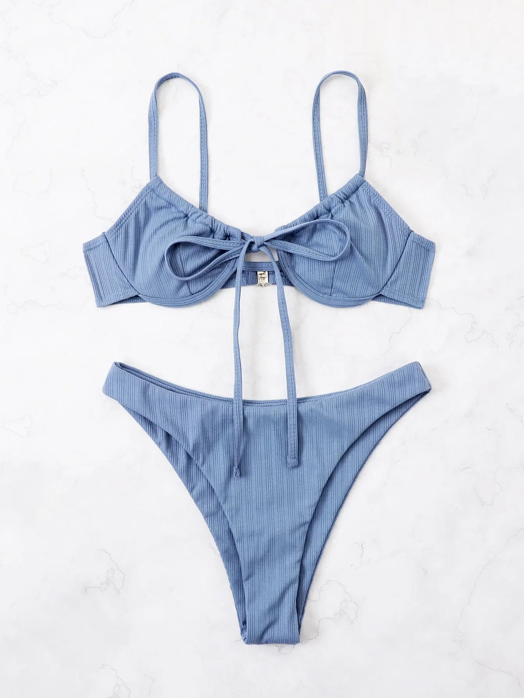 2026 Push Up Bikini Women Tie Front Swimsuit Sexy Underwire Swimwear Female Bathers Bathing Swimming Swim Suit Summer Beachwear