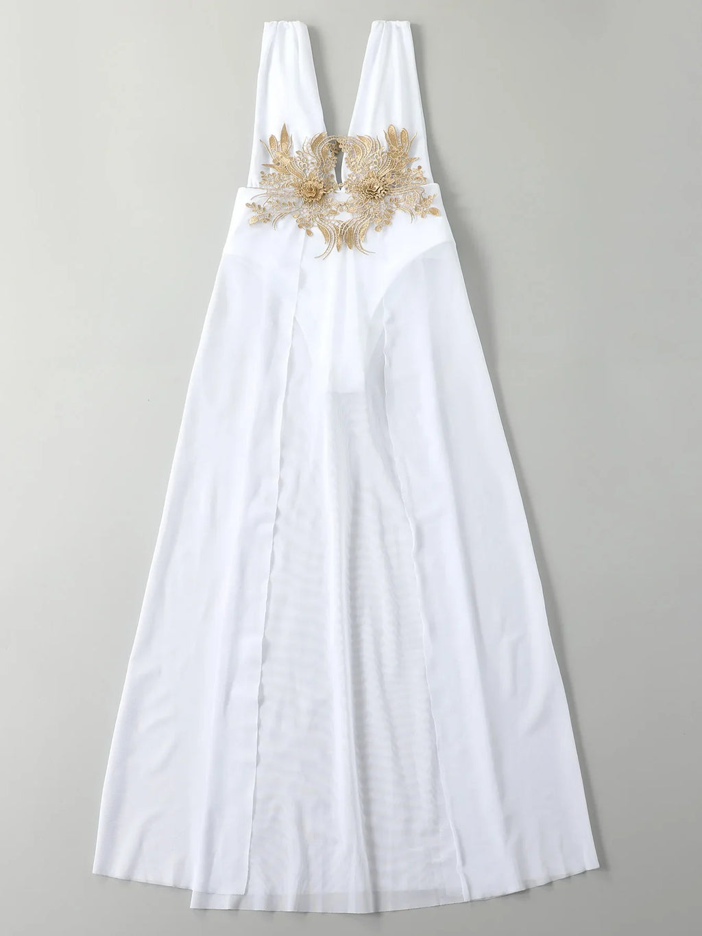 Sexy White Dress One Piece Swimsuit 2026 Women Embroidery Floral Designer High Waist Swimwear Vintage Beach Bathing Suit Bikini