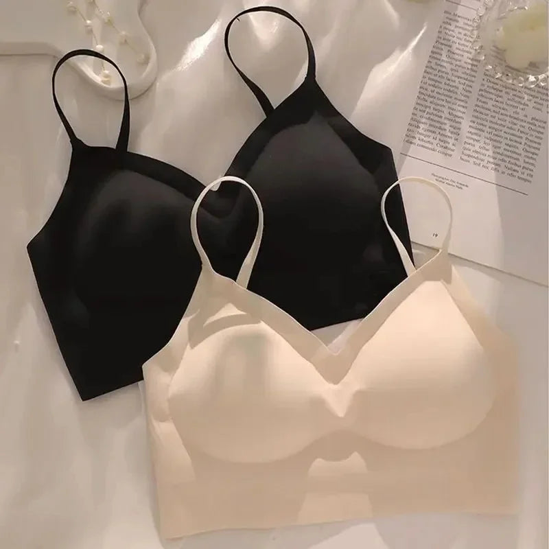 MOYISU Slim Back Bras Women with Small Breasts Gathered Up To Close The Breast with A Backless Bra Cover Without Underwire