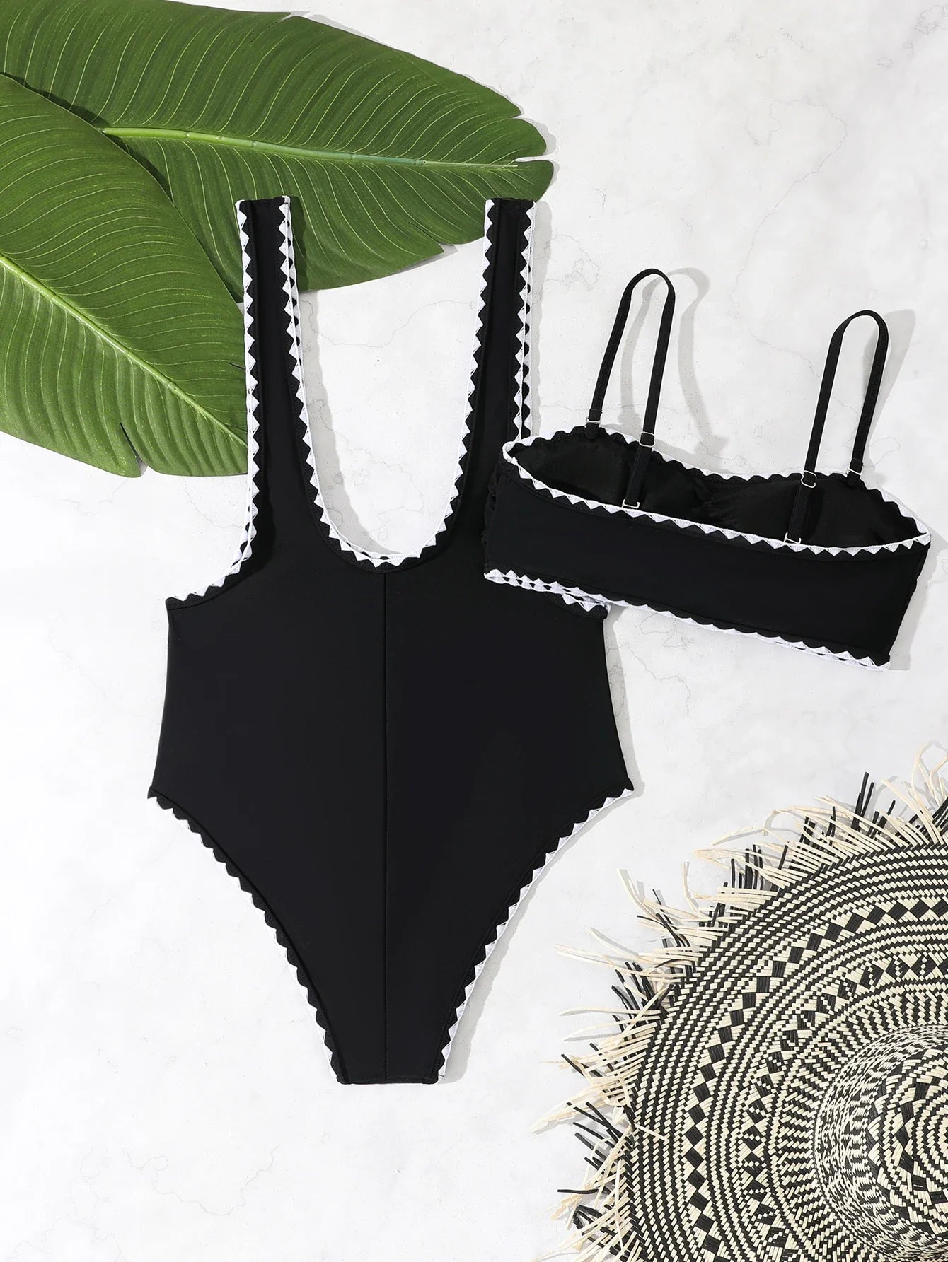 Strappy Two Pieces Swimsuit Women 2026 Black Swimwear Female Beach Wear Bathers Bathing Swimming Swim Suit