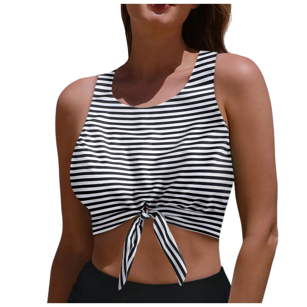 Women's Swimsuit Sexy Bikini Solid Leopard Print Padded Bra Tops Swimwear Bathing Swimming Crop Top Female Summer Beachwear