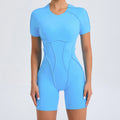 Short Jumpsuit Gym Clothes For Women Sportswear Fitness Overalls Backless Scrunch Booty Yoga Suit Sports Set Outfit