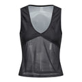 Summer Women Dots See-through Mesh Tank Tops V-neck Slim Fit Vest Fashion Club Sleeveless Shirts Streetwear