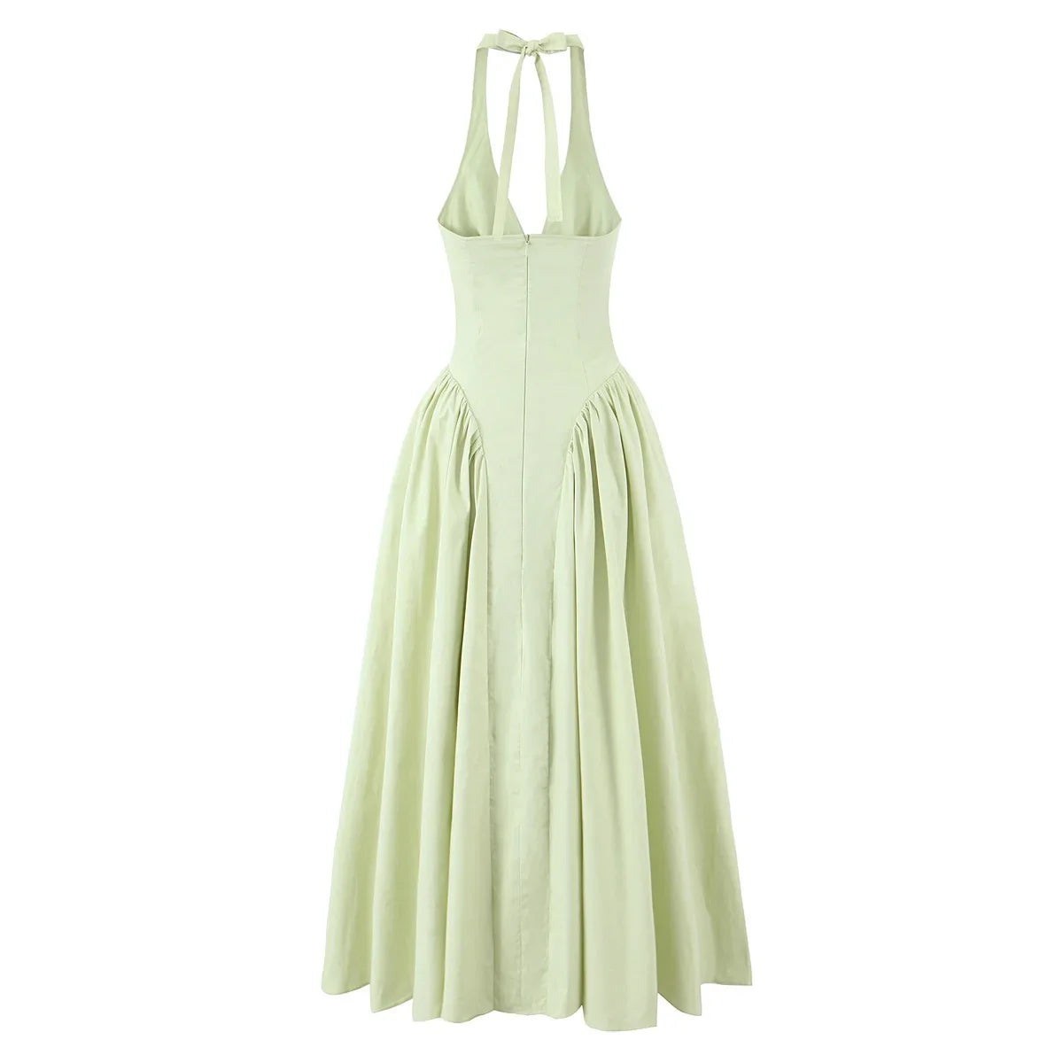 Foridol Summer Spring White Cotton Women's Dress Backless Halter Midi Party Dresses Elegant Vinatge A-line Vestidos 2025 New In