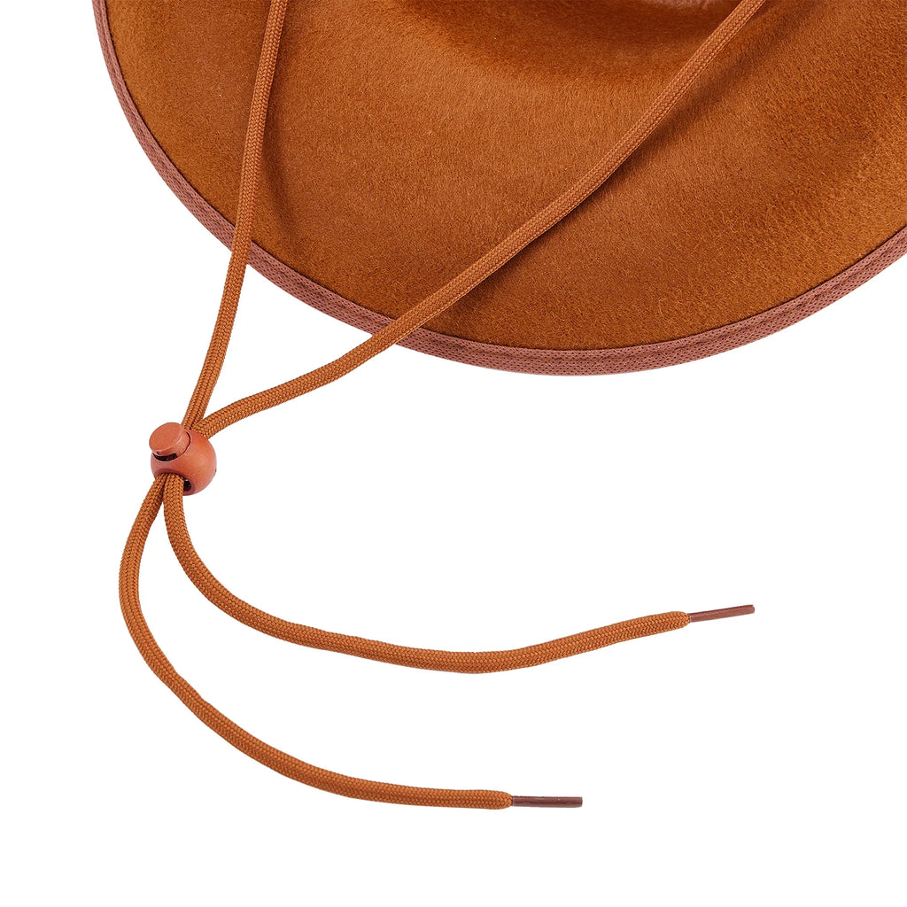 Women Men Cowboy Hat Classic Roll Up Brim Fedora Cowgirl Hat Western Retro Sun Cap Stage Performance Hat