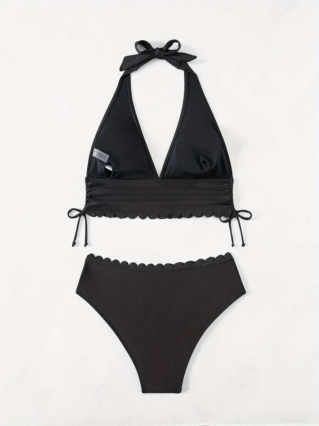 ZTVitality Sexy Black Bikini Set 2025 New Arrival Padded Bra Halter Bandage High Waist Swimsuit Women Swimwear Summer Beachwear