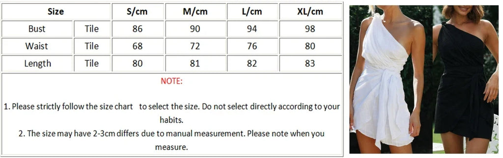 Foridol One Shoulder White Cotton Ruched Short Summer Dress Bowknot Beach Sundress Women Sleeveless Solid Dress